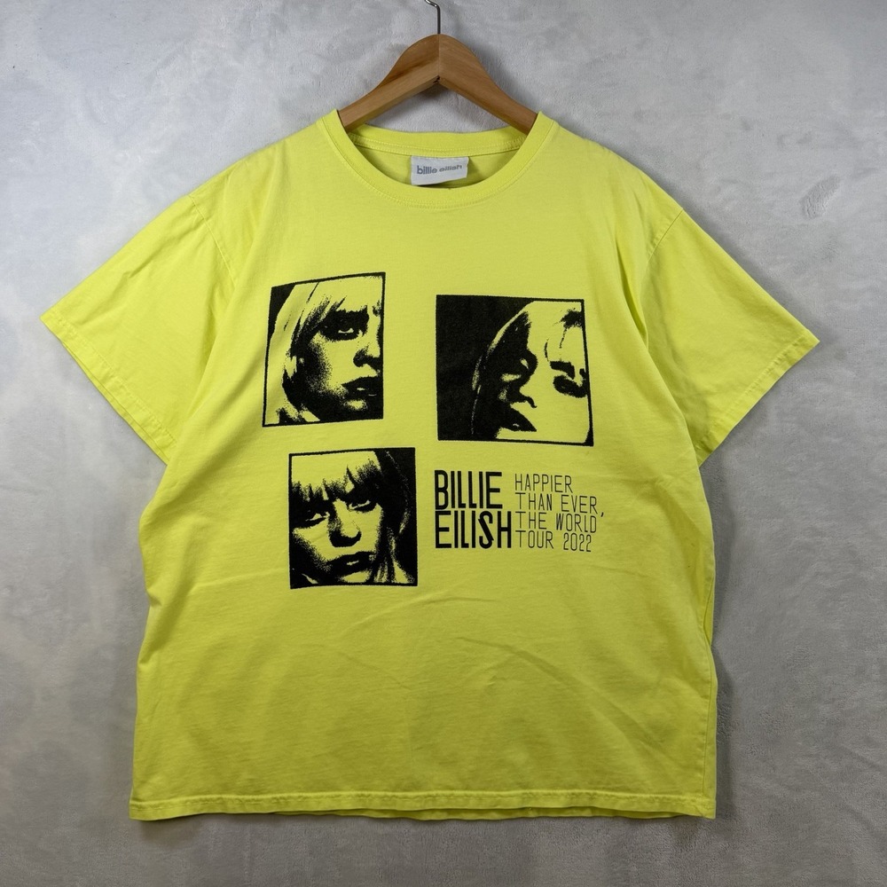 Billie Eilish 2022 Happier Than Ever World Tour T-Shirt Size Large Oversized